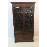 A GEORGIAN DESIGN MAHOGANY BOOKCASE,