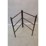 A MAHOGANY SIX BAR FOLDING TOWEL RAIL 93cm (h) x 135cm (w)