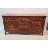 A PAINTED SIDE CABINET,