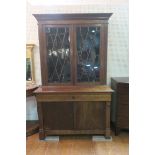 A GEORGIAN MAHOGANY LIBRARY BOOKCASE,