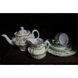 A TEN PIECE SPODE COPELAND CHINA TEASET,