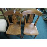 TWO ASH CHAIRS,