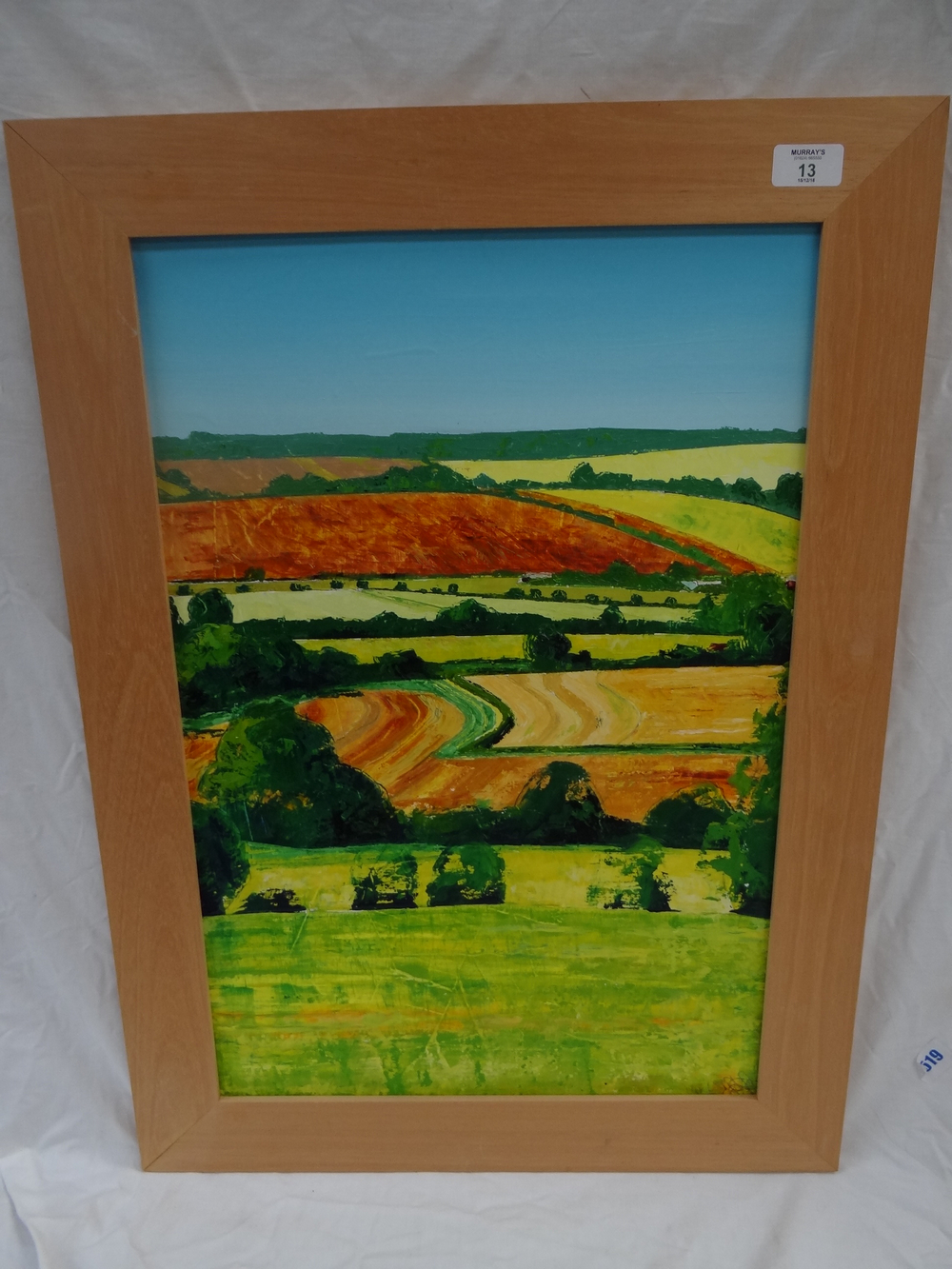 Ian Staples, Curves near Claydon Oxon, Oil on board, Signed verso, 24 x 16 ins.. - Image 2 of 3