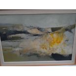 Patty Martin, Landscape with yellow, Oil on board, Signed verso, 20 x 30 ins..