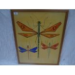 Eric Spencer, Dragonflies, gouache / acrylic, 24 x 20 ins..