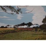 Alan Kay, Steaming out of Douglas, Oil on board, Signed, 14 x 20 ins.. ins.cribed verso