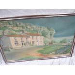 John Berry, Tennant Arms Hotel, Kilmsey, Oil on canvas, Signed, 20 x 33 ins..