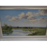 Edward M Elliott, River Rother, Oil on board, Signed, see label verso, 14 x 24 ins..