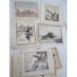 Beatrice A Fairless, A collection of block prints, Isle of Man scenes, Some signed and titled