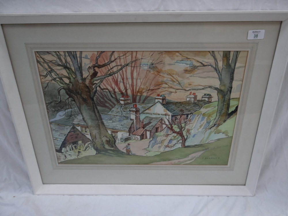 S Buckley, Stang End, Little Langdale, Watercolour, Signed, 15 x 22 ins.. - Image 2 of 3