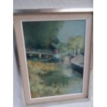 Patty Martin, Shiplake, Oil on board, Signed, 15 x 11 ins..