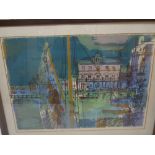 Henry Collins, Harwich, Serigraph print, Signed and dated 1965, 20 x 28 ins.