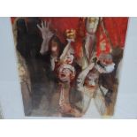 Oliver Bancroft, The Party, Acrylic, Signed initials and dated '01, 16 x 15 ins..