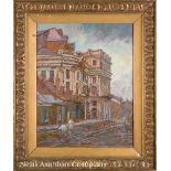 William Woodward (American/New Orleans, 1859-1939), "French Opera House", 1907, Rafaelli crayon on
