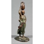 Austrian Cold-Painted Bronze Figure of a Water Carrier, stamped "AUSTRIA" on self-base, h. 8 1/2