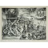 John McCrady (American/New Orleans, 1911-1968), "Carnival in New Orleans", 1947, lithograph,