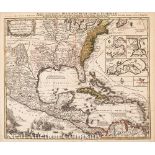 Matthaus Seutter, "Mappa Geographica Regionem Mexicanam et Floridam...", Augsburg, c. 1740, hand-