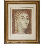 Caroline Wogan Durieux (American/Louisiana, 1896-1989), "Judith", color lithograph, pencil-signed,