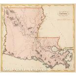 Mathew Carey, "Louisiana", London, 1814, hand-colored map from Carey's General Atlas, one of the