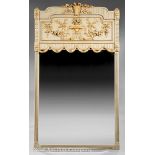 Italian Painted Parcel Gilt Overmantel Mirror