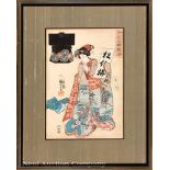 Utagawa Kuniyoshi (Japanese, 1797-1861), 5 woodblock prints, variously depicting Actors and