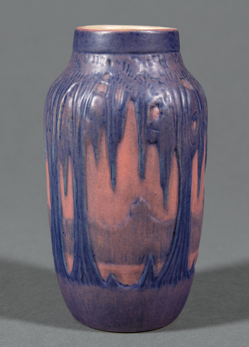 Newcomb College Art Pottery Vase, 1928, decorated by Anna Frances Simpson with high relief-carved