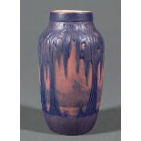 Newcomb College Art Pottery Vase, 1928, decorated by Anna Frances Simpson with high relief-carved