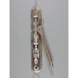 Antique French Steel Wall-Mounted Wine Opener, late 19th c., l. 15 in. Provenance: Lucullus