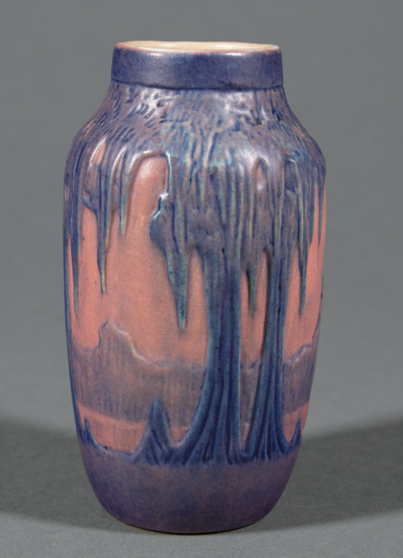 Newcomb College Art Pottery Vase, 1928, decorated by Anna Frances Simpson with high relief-carved - Image 2 of 3