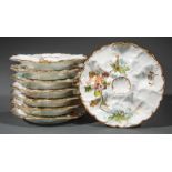 Set of Eight Limoges Gilt-Decorated Porcelain Oyster Plates, Oscar Gutherz, c. 1800-1884,