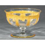 Fine Continental Gilt and Engraved Compote, stylized floral design, h. 4 3/4 in., dia. 6 3/4 in