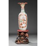 Monumental Japanese Tashiro Imari Porcelain Vase, Meiji Period, c. 1880, decorated with figural