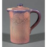 Newcomb College Art Pottery Creamer with Lid, 1912, decorated by Sadie Irvine with relief-carved