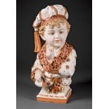 Berlin Porcelain Figure of a Young Lordly Boy in a Hat, marked KPM, h. 16 in., w. 8 1/2 in., d. 5