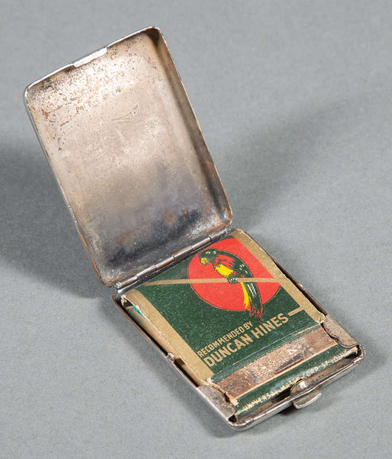 Newcomb College Hand-Wrought Sterling Silver Matchbox Holder, c. 1920-30, artist unknown, - Image 2 of 2