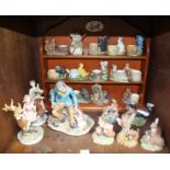 SECTION 20. Three Capodimonte porcelain figures, together with a small collection of Franklin Mint