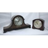 A J Purser Ltd Portsmouth & Southampton mantel clock with key, together with another mantel clock by