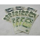 Three John Fforde UK £5 Pound notes, nine John Page £1 Pound notes and four David Sommerset £1 Pound