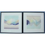 Lee Newman (20th Century) A pair of abstract studies entitled 'Vista #1' and 'Vista #2' signed and
