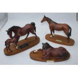 Three Beswick horses Spirit of Affection model No. 2689, Thoroughbred Stallion, model No. 1772 and