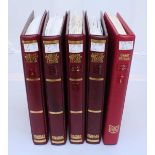 Five Stanley Gibbons GB albums, George V 1912 - 2011, mint unused loose mounted in stock pockets,