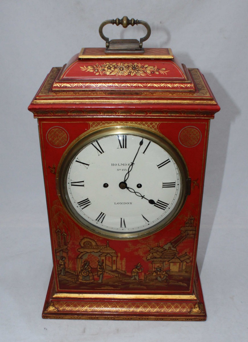 An Early 19th Century chinoiserie Bracket Clock, by Holmden, of London, the twin-fusee 8-day - Bild 3 aus 3