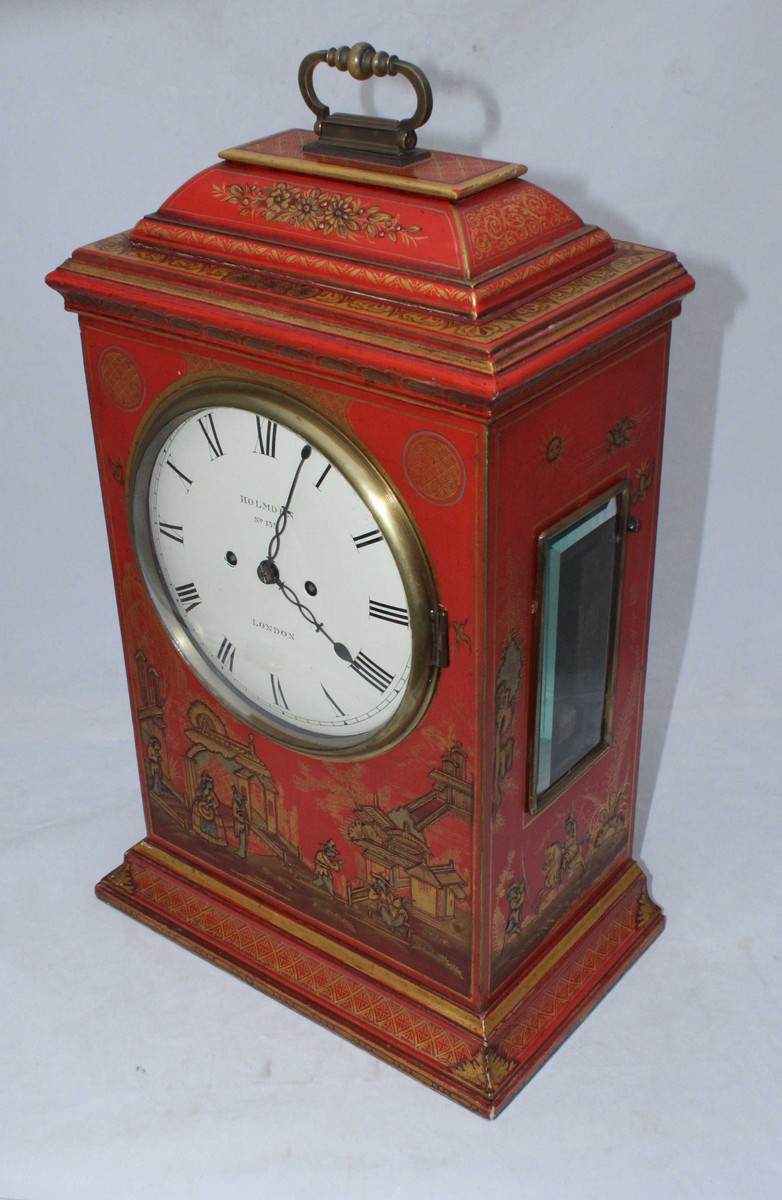 An Early 19th Century chinoiserie Bracket Clock, by Holmden, of London, the twin-fusee 8-day - Bild 2 aus 3