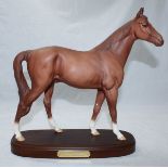 Beswick Connoisseur Racehorse, The Minstrel, model No.2608, chestnut matt. Beswick mark to