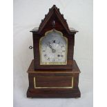 A Regency Rosewood mantel clock by John Barwise, with eight-day single-fusee movement, silvered dial