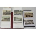 Two albums of postcards containing approximately 130 cards in total, one album containing George V