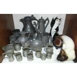 SECTION 13. A large quantity of antique pewter measures and tankards, including Gaskell & Chambers