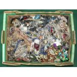 A large quantity of assorted costume jewellery, including various bangles, bracelets and necklaces