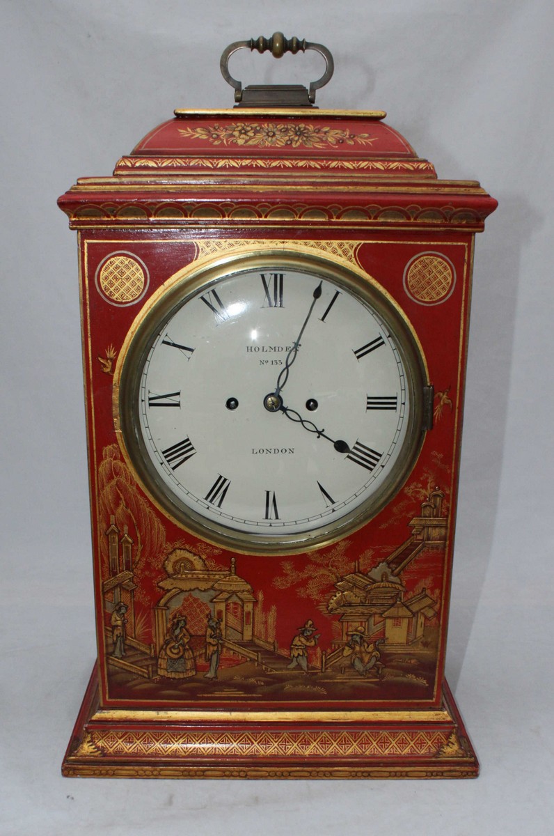 An Early 19th Century chinoiserie Bracket Clock, by Holmden, of London, the twin-fusee 8-day