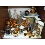 SECTION 17. An assortment of mixed ceramics and glass comprising of two Royal Worcester gold and